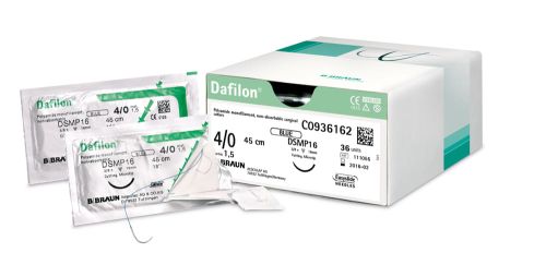 BRAUN szycie Dafilon Nici chirurgiczne niewchłanialne 4-0 DS19 45 cm 1 szt.