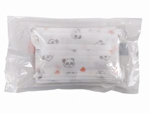 Children's protective masks white with patterns 10 pcs. (size S)