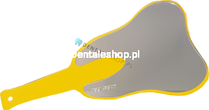 Tooth-shaped mirror Yellow 14x27 cm