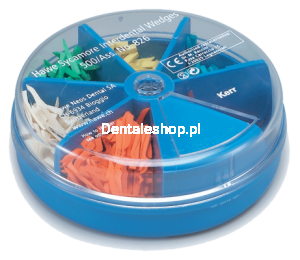 Hawe Sycamore Interdental Wedges 500 szt. Asortyment - Drewniane kliny międzyzębowe 