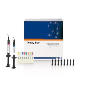 Twinky Star Spritze Farbe Blau - Compomer Füllmaterial mit Glitzer